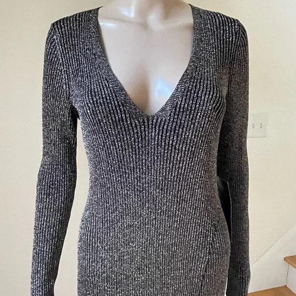 BCBG Max Azria Macki Metallic Dress, Size M - Picture 4 of 9
